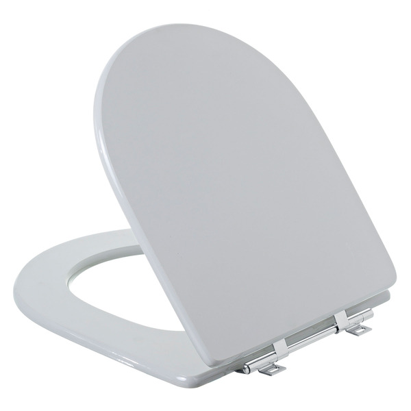Assento Sanitário Formatos Riviera Nexo e Smart com Fechamento Comum Quadrado MDF Cinza Sicmol - Imagem 3