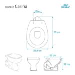 Assento Sanitário Carina Branco para Vaso Ideal Standard - Imagem 2