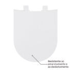 Assento Sanitário Carrara Duna Polipropileno Fechamento Suave Branco Sensea - Imagem 2