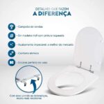 Assento Sanitário Carrara Creme para Vaso Deca - Imagem 3