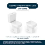 Assento Sanitário City Branco para Vaso - Celite - Imagem 4