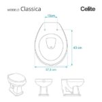Assento Sanitário Classica Branco para Vaso - Celite - Imagem 4