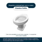 Assento Sanitário Classica Branco para Vaso - Celite - Imagem 5