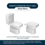Assento Sanitário Clean Branco para Louça Deca - Imagem 4