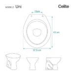 Assento Sanitário com Amortecedor Uni Branco para Vaso - Celite - Imagem 2