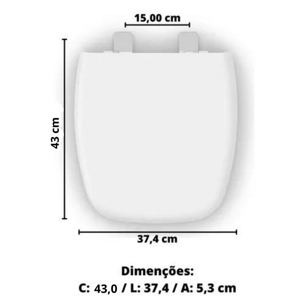 Assento Sanitário com Softclose Fit Plus  Branco Brilhante - Celite - Imagem 6