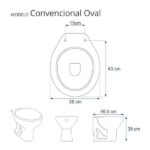 Assento Sanitário Convencional Oval Branco para Vaso Deca - Imagem 4