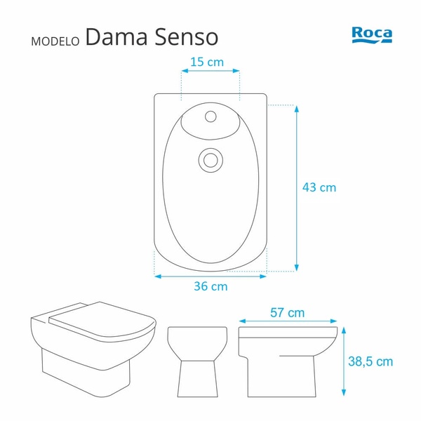 Assento Sanitário Dama Senso Branco para Vaso Roca - Imagem 3