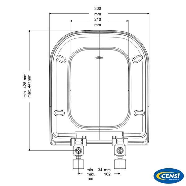 Assento Sanitário Deca Modelo Quadra Polo Unic Soft Close Branco Censi - Imagem 4