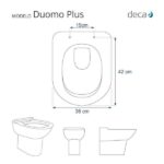 Assento Sanitário Duomo Plus Branco para Vaso Deca - Imagem 3
