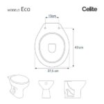 Assento Sanitário Eco Branco para Vaso - Celite - Imagem 5