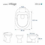 Assento Sanitário Fechamento Lento Village Branco para Vaso Deca - Imagem 2