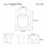 Assento Sanitário Fechamento Lento Vogue Plus Branco para Vaso Deca - Imagem 2