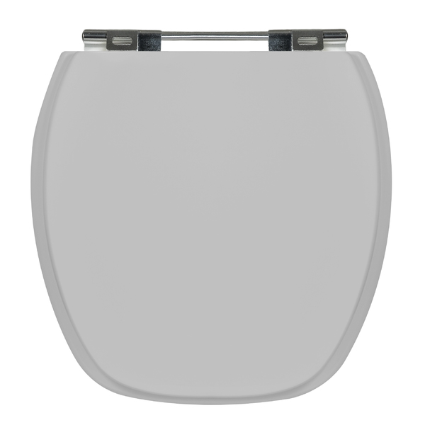 Assento Sanitário Formatos Versato Fit Primula Laguna e Cannes com Fechamento Comum Quadrado Madeira Cinza Sicmol