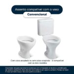 Assento Sanitario Laqueado Convencional Oval Bone para Vaso Ideal Standard Standard - Imagem 4