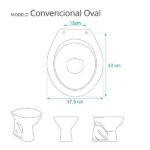 Assento Sanitario Laqueado Convencional Oval Cinza Real para Vaso Deca - Imagem 3