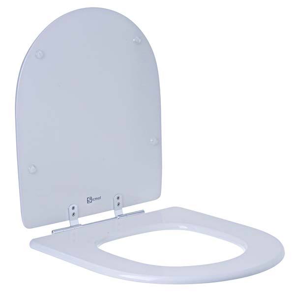 Assento Sanitário Formatos Riviera Nexo e Smart com Fechamento Comum Quadrado MDF Pergamon Sicmol