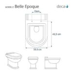 Assento Sanitario Poliester Belle Epoque Branco para Vaso Deca - Imagem 5