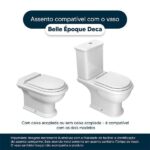 Assento Sanitario Poliester Belle Epoque Branco para Vaso Deca - Imagem 4