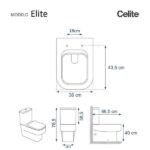 Assento Sanitário Poliéster Elite Branco para Vaso  1.6gpf 6lpf - Celite - Imagem 3