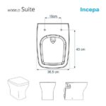 Assento Sanitário Poliéster Suite Branco para Vaso Incepa 1.6gpf 6lpf - Imagem 5