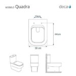 Assento Sanitário Quadra Branco para Vaso Deca - Imagem 5