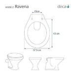 Assento Sanitário Ravena Creme para Vaso Deca - Imagem 5