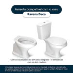 Assento Sanitário Ravena Creme para Vaso Deca - Imagem 4