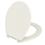 Assento Sanitário Formatos Ravena Targa Izy e Studio com Fechamento Comum Oval MDF Creme Sicmol - Imagem 4