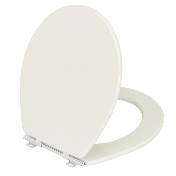 Assento Sanitário Formatos Ravena Targa Izy e Studio com Fechamento Comum Oval MDF Creme Sicmol - Imagem 4