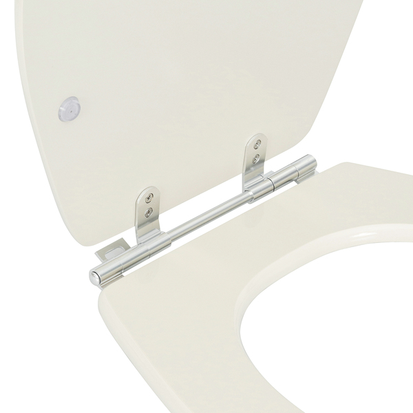 Assento Sanitário Formatos Ravena Targa Izy e Studio com Fechamento Comum Oval MDF Creme Sicmol - Imagem 5