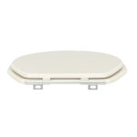 Assento Sanitário Formatos Ravena Targa Izy e Studio com Fechamento Comum Oval MDF Creme Sicmol - Imagem 7