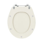 Assento Sanitário Formatos Ravena Targa Izy e Studio com Fechamento Comum Oval MDF Creme Sicmol - Imagem 6