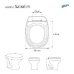 Assento Sanitario Sabatini Branco para Bacia Icasa 6lpf - Imagem 5