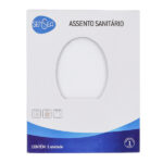 Assento Sanitário Formatos Sabatini com Fechamento Comum Quadrado Poliéster Branco Sensea - Imagem 5