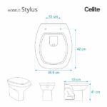 Assento Sanitário Stylus Branco para Vaso - Celite - Imagem 7