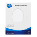 Assento Sanitário Formatos Thema com Fechamento Comum Quadrado Poliéster Branco Sensea - Imagem 6