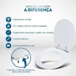 Assento Sanitario Village Branco para Vaso Deca - Imagem 3