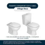 Assento Sanitario Village Branco para Vaso Deca - Imagem 4
