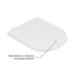 Assento Sanitário Vogue Life Polipropileno Fechamento Comum Branco Sensea - Imagem 3