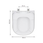 Assento Sanitário Vogue Life Polipropileno Fechamento Comum Branco Sensea - Imagem 8
