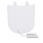 Assento Sanitário Vogue Life Polipropileno Fechamento Comum Branco Sensea - Imagem 2