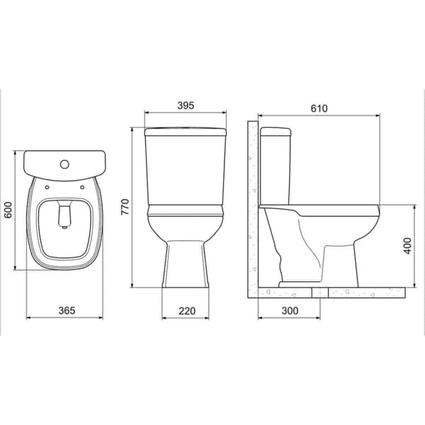 Bacia com Caixa Acoplada Ecoflush 3 6 Lts P City Branco - Celite - Imagem 3