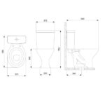 Bacia com Caixa Acoplada Ecoflush 3 6 Lts Smart Clean Saveiro Branco - Celite - Imagem 3