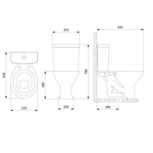 Bacia com Caixa Acoplada Ecoflush 3 6 Lts Smart Clean Saveiro Branco - Celite - Imagem 3