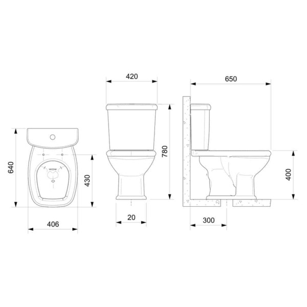Bacia para Caixa Acoplada Fit Plus Branco - Celite - Imagem 3
