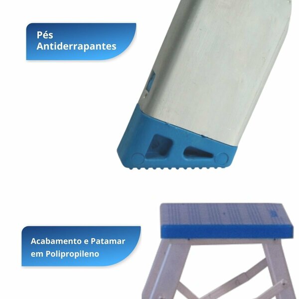 Banqueta de Alumínio Residencial com 3 Degraus Alumasa - Imagem 6