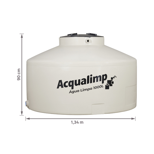 Caixa D Água 1.000l em Polietileno Água Limpa Acqualimp - Imagem 3