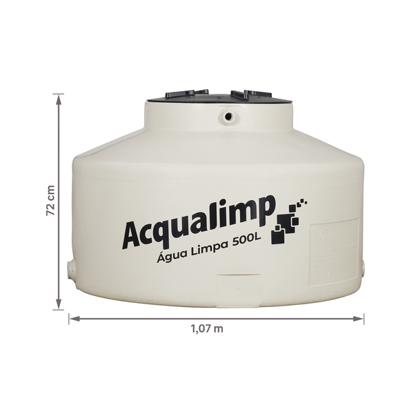 Caixa D Água 500l em Polietileno Água Limpa Acqualimp - Imagem 3