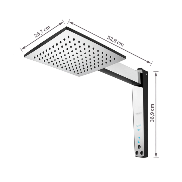 Chuveiro Digital 220v 6800w Century Preto e Cromado Lorenzetti - Imagem 3